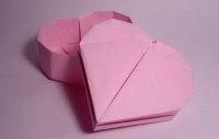 Оригами схема коробочки-сердечка