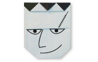 Оригами схема головы Франкенштейша