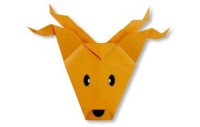 Оригами схема оленя Санты