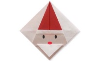 Оригами схема головы Санты
