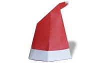 Оригами схема новогодней шапки