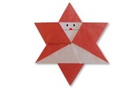 Оригами схема звезды с Сантой