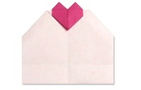 Оригами открытка с сердечком