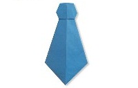 Оригами схема галстука
