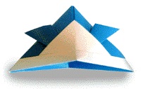 Оригами схема самурайской шляпы (другой вариант)
