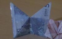 Оригами схема простой бабочки из денег