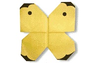 Оригами схема капустницы