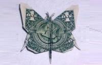 Оригами схема бабочки из денег