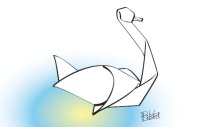 Оригами схема бумажного лебедя