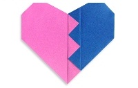 Оригами схема разбитого сердца