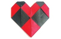 Оригами схема шахматного сердца
