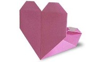 Оригами схема сердца - пакетика