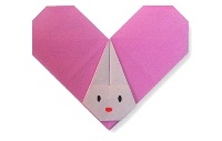 Оригами схема сердца с кроликом