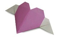 Оригами схема сердца с крыльями