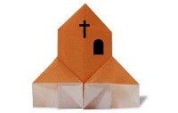 Оригами схема церкви