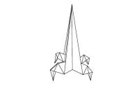 Оригами схема звездолета
