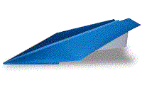 Оригами схема бумажного самолета 1