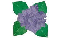 Оригами схема гортензии