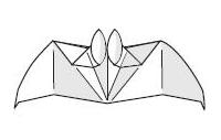Оригами схема летучей мыши