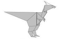 Оригами схема тиранозавра