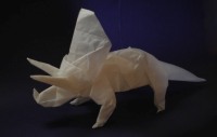 Оригами схема трицератопса
