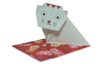 Оригами схема котенка на ковре
