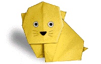 Оригами схема котенка