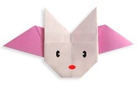 Оригами схема кролика с крыльями
