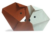 Оригами схема бурого и белого медведей