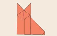 Оригами схема простого лисенка