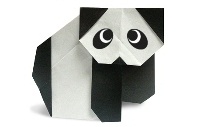Оригами схема панды (другой вариант)