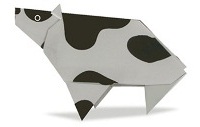 Оригами схема коровы