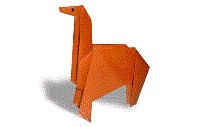 Оригами схема лошадки