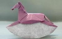 Оригами схема лошадки-качалки