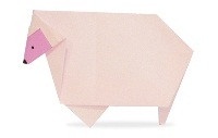 Оригами схема овечки