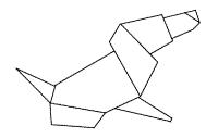 Оригами схема щенка (автор Bailey)