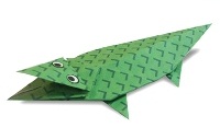 Оригами схема крокодила (вариант 2)