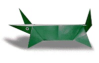 Оригами схема крокодила