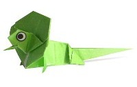Оригами схема ящерицы