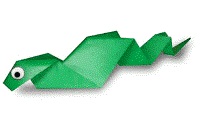 Оригами схема змеи (вариант 2)